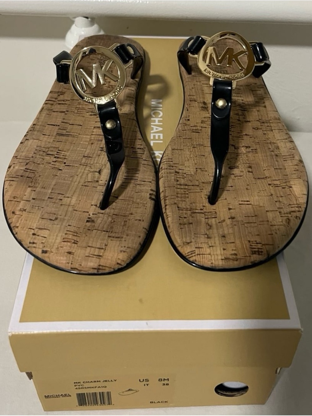 Michael Kors Charm Jelly Women Thong Sandals MK logo